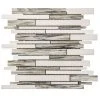 Coastal Skies Grey 11.875 in. x 11.75 in. Interlocking Glossy Glass Mosaic Tile (0.968 sq. ft./Each) by Jeffrey Court 2 Coastal Skies Grey 11.875 in. x 11.75 in. Interlocking Glossy Glass Mosaic Tile (0.968 sq. ft./Each) by Jeffrey Court -Tile Elegant Shop gray jeffrey court glass tile 99590 64 1000