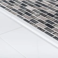 Coal Mine Gray 11.5 in. x 11.625 in. Interlocking Mixed Glass and Stone Mosaic Tile (14.99 sq. ft./Case) by Jeffrey Court 10 Coal Mine Gray 11.5 in. x 11.625 in. Interlocking Mixed Glass and Stone Mosaic Tile (14.99 sq. ft./Case) by Jeffrey Court -Tile Elegant Shop gray jeffrey court glass tile 99620 a0 1000