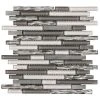 Waves of Grey/Silver 11.875 in. x 11.375 in. Interlocking Glossy Glass/Metal Mosaic Tile (0.938 sq. ft./Each) by Jeffrey Court 2 Waves of Grey/Silver 11.875 in. x 11.375 in. Interlocking Glossy Glass/Metal Mosaic Tile (0.938 sq. ft./Each) by Jeffrey Court -Tile Elegant Shop gray jeffrey court glass tile 99716 64 1000