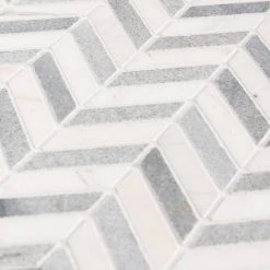 Jetwing White/Grey 10.75 in. x 11.875 in. Chevron Polished White/Grey Marble Wall/Floor Mosaic Tile (8.86 sq. ft./Case) by Jeffrey Court 13 Jetwing White/Grey 10.75 in. x 11.875 in. Chevron Polished White/Grey Marble Wall/Floor Mosaic Tile (8.86 sq. ft./Case) by Jeffrey Court -Tile Elegant Shop gray jeffrey court marble tile 13071 1d 1000