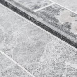 Tundra Grey 3 in. x 12 in. Polished Marble Floor and Wall Tile (5 sq. ft. /Case) by Jeffrey Court 11 Tundra Grey 3 in. x 12 in. Polished Marble Floor and Wall Tile (5 sq. ft. /Case) by Jeffrey Court -Tile Elegant Shop gray jeffrey court marble tile 96006 a0 1000