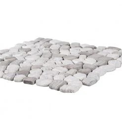 Bailey Grey Pebble 12 in. x 12 in. Honed Grey Limestone Wall and Floor Mosaic Tile (1 sq. ft./Each) by Jeffrey Court 12 Bailey Grey Pebble 12 in. x 12 in. Honed Grey Limestone Wall and Floor Mosaic Tile (1 sq. ft./Each) by Jeffrey Court -Tile Elegant Shop gray jeffrey court mosaic tile 98995 40 1000