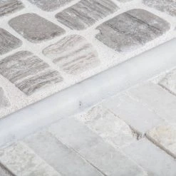 Bailey Grey Pebble 12 in. x 12 in. Honed Grey Limestone Wall and Floor Mosaic Tile (1 sq. ft./Each) by Jeffrey Court 14 Bailey Grey Pebble 12 in. x 12 in. Honed Grey Limestone Wall and Floor Mosaic Tile (1 sq. ft./Each) by Jeffrey Court -Tile Elegant Shop gray jeffrey court mosaic tile 98995 66 1000