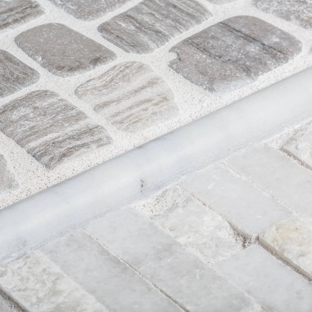 Bailey Grey Pebble 12 in. x 12 in. Honed Grey Limestone Wall and Floor Mosaic Tile (1 sq. ft./Each) by Jeffrey Court 7 Bailey Grey Pebble 12 in. x 12 in. Honed Grey Limestone Wall and Floor Mosaic Tile (1 sq. ft./Each) by Jeffrey Court - Image 5