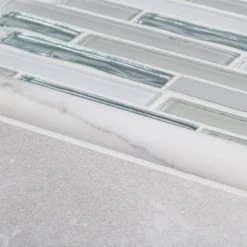 Stone Creek Gray 4 in. x 12 in. Matte Porcelain Floor and Wall Tile (13.56 sq. ft. / case) by Jeffrey Court 15 Stone Creek Gray 4 in. x 12 in. Matte Porcelain Floor and Wall Tile (13.56 sq. ft. / case) by Jeffrey Court -Tile Elegant Shop gray jeffrey court porcelain tile 98491 1d 1000