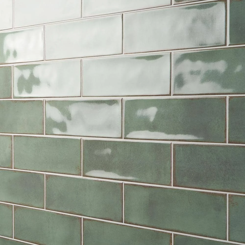 Santa Fe Green 3.93 in. x 11.96 in. Polished Ceramic Wall Tile (10.76 sq. ft./Case) by Ivy Hill Tile 8 Santa Fe Green 3.93 in. x 11.96 in. Polished Ceramic Wall Tile (10.76 sq. ft./Case) by Ivy Hill Tile - Image 6