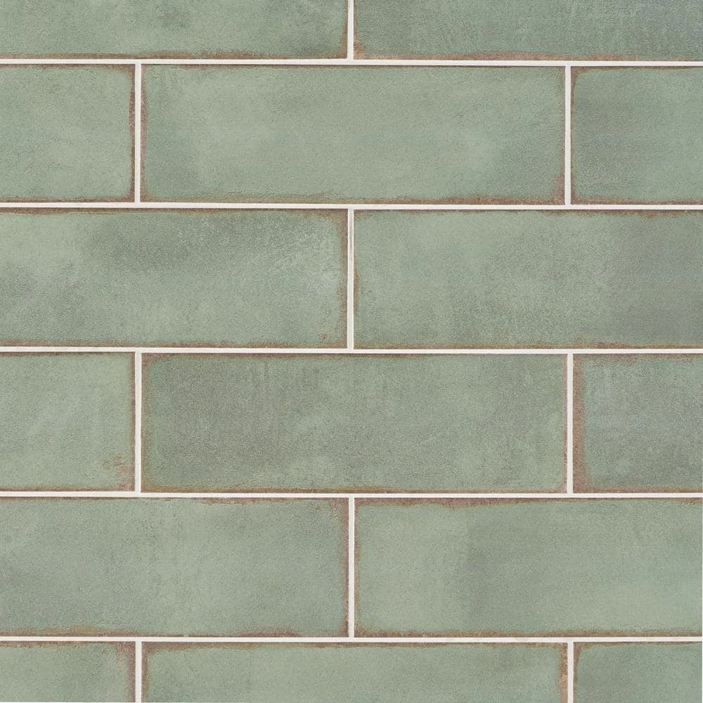 Santa Fe Green 3.93 in. x 11.96 in. Polished Ceramic Wall Tile (10.76 sq. ft./Case) by Ivy Hill Tile 3 Santa Fe Green 3.93 in. x 11.96 in. Polished Ceramic Wall Tile (10.76 sq. ft./Case) by Ivy Hill Tile