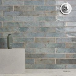 Mandalay Green 2.95 in. x 11.81 in. Polished Ceramic Wall Tile (5.38 sq. ft./Case) by Ivy Hill Tile 12 Mandalay Green 2.95 in. x 11.81 in. Polished Ceramic Wall Tile (5.38 sq. ft./Case) by Ivy Hill Tile -Tile Elegant Shop green ivy hill tile ceramic tile ext3rd107689 c3 1000