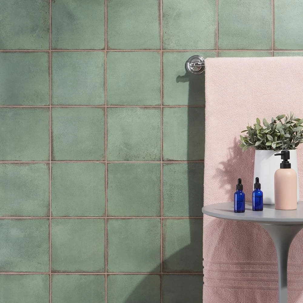 Santa Fe Green 7.87 in. x 7.87 in. Matte Porcelain Floor and Wall Tile (11.19 sq. ft./Case) by Ivy Hill Tile 4 Santa Fe Green 7.87 in. x 7.87 in. Matte Porcelain Floor and Wall Tile (11.19 sq. ft./Case) by Ivy Hill Tile - Image 2