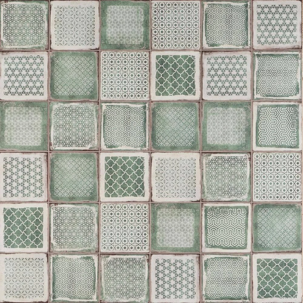 Santa Fe Deco Green 7.87 in. x 7.87 in. Matte Porcelain Floor and Wall Tile (10.32 sq. ft. / Case) by Ivy Hill Tile 5 Santa Fe Deco Green 7.87 in. x 7.87 in. Matte Porcelain Floor and Wall Tile (10.32 sq. ft. / Case) by Ivy Hill Tile - Image 3