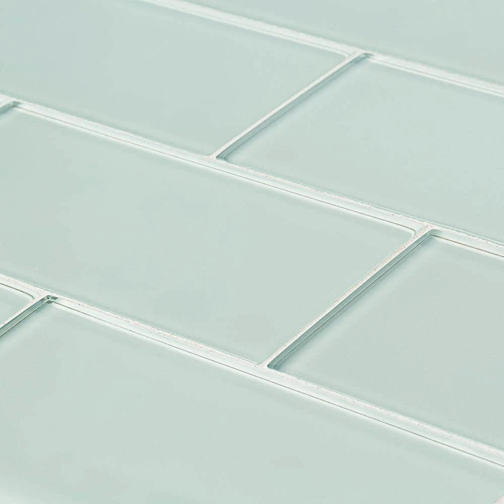 Siberian Gloss Green 11.625 in. x 11.625 in. Interlocking Gloss Glass Mosaic Tile (9.38 sq. ft./Case) by Jeffrey Court 7 Siberian Gloss Green 11.625 in. x 11.625 in. Interlocking Gloss Glass Mosaic Tile (9.38 sq. ft./Case) by Jeffrey Court - Image 5