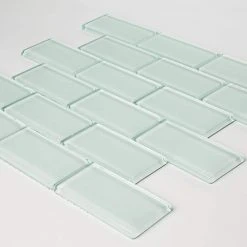 Siberian Gloss Green 11.625 in. x 11.625 in. Interlocking Gloss Glass Mosaic Tile (9.38 sq. ft./Case) by Jeffrey Court 9 Siberian Gloss Green 11.625 in. x 11.625 in. Interlocking Gloss Glass Mosaic Tile (9.38 sq. ft./Case) by Jeffrey Court -Tile Elegant Shop green jeffrey court glass tile 99520 40 1000