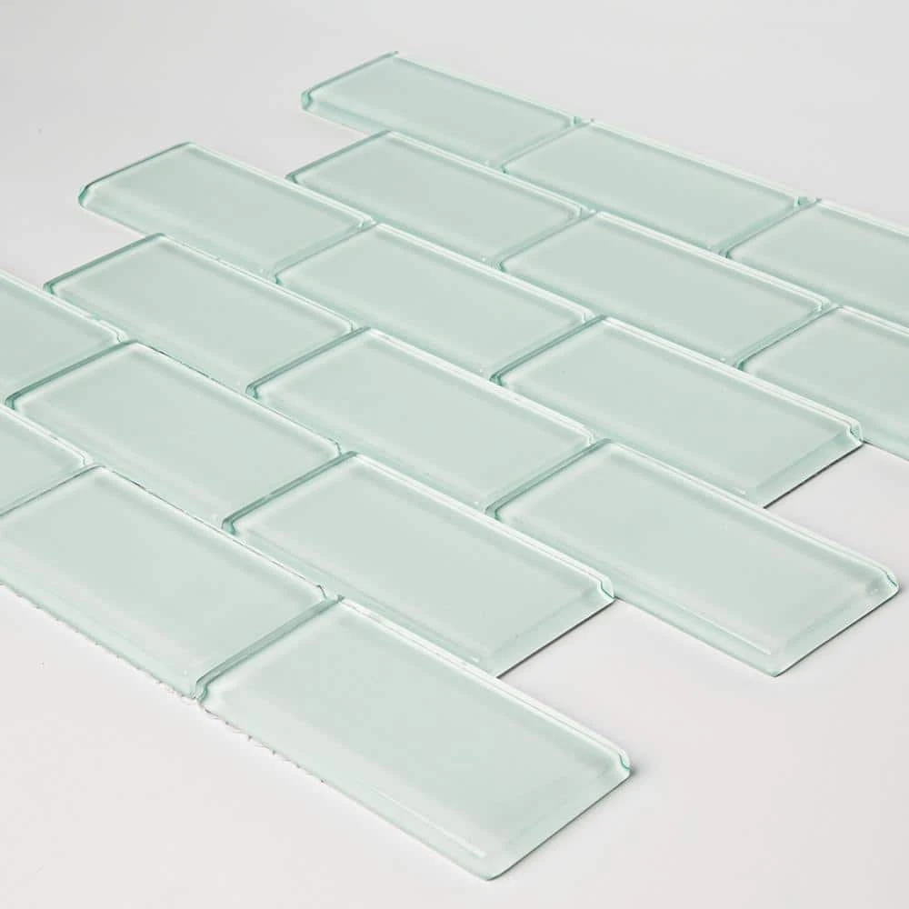 Siberian Gloss Green 11.625 in. x 11.625 in. Interlocking Gloss Glass Mosaic Tile (9.38 sq. ft./Case) by Jeffrey Court 5 Siberian Gloss Green 11.625 in. x 11.625 in. Interlocking Gloss Glass Mosaic Tile (9.38 sq. ft./Case) by Jeffrey Court - Image 3
