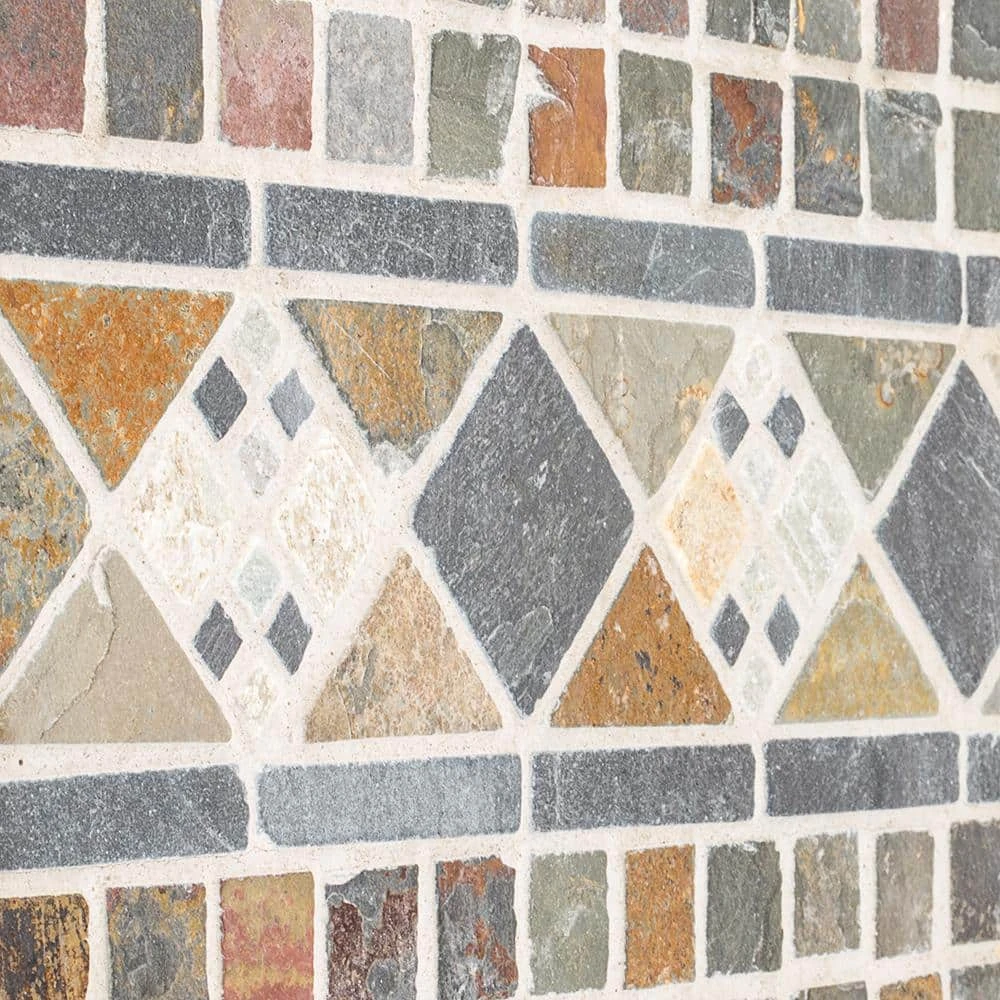 Slate Green 11.75 in. x 11.75 in. Textured Square Slate Wall and Floor Mosaic Tile (9.58 sq. ft./Case) by Jeffrey Court 6 Slate Green 11.75 in. x 11.75 in. Textured Square Slate Wall and Floor Mosaic Tile (9.58 sq. ft./Case) by Jeffrey Court - Image 4