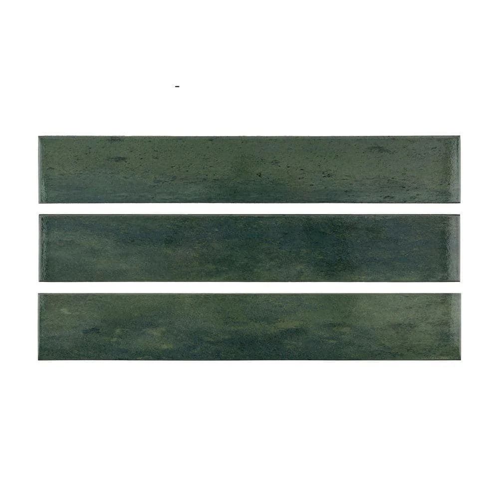 Typhoon Green 3 in. x 18 in. Subway Gloss Porcelain Wall and Floor Tile (10.76 sq. ft./Case) by Jeffrey Court 7 Typhoon Green 3 in. x 18 in. Subway Gloss Porcelain Wall and Floor Tile (10.76 sq. ft./Case) by Jeffrey Court - Image 5