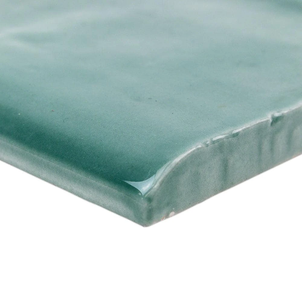 Catalina Green Lake 3 in. x 6 in. Polished Ceramic Wall Bullnose Tile by Ivy Hill Tile 5 Catalina Green Lake 3 in. x 6 in. Polished Ceramic Wall Bullnose Tile by Ivy Hill Tile - Image 3