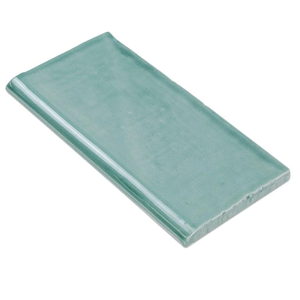 Catalina Green Lake 3 in. x 6 in. Polished Ceramic Wall Bullnose Tile by Ivy Hill Tile 3 Catalina Green Lake 3 in. x 6 in. Polished Ceramic Wall Bullnose Tile by Ivy Hill Tile