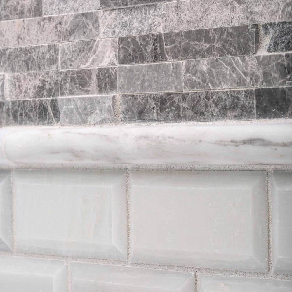 Fortress Split Face Grey 11.75 in. x 12 in. Interlocking Split Face Marble Mosaic Tile (9.79 sq. ft./Case) by Jeffrey Court 6 Fortress Split Face Grey 11.75 in. x 12 in. Interlocking Split Face Marble Mosaic Tile (9.79 sq. ft./Case) by Jeffrey Court - Image 4