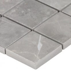 Marmo Grigio 12 in. x 12 in. Matte Marble Look Porcelain Mosaic Tile (1 Sq. Ft./Each) by Ivy Hill Tile -Tile Elegant Shop grigio ivy hill tile mosaic tile ext3rd101684 76 1000