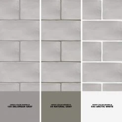 Catalina Gris 3 in. x 6 in. Polished Ceramic Subway Wall Tile (5.38 sq.ft./case) by Ivy Hill Tile 12 Catalina Gris 3 in. x 6 in. Polished Ceramic Subway Wall Tile (5.38 sq.ft./case) by Ivy Hill Tile -Tile Elegant Shop gris ivy hill tile ceramic tile ext3rd101718 1d 1000