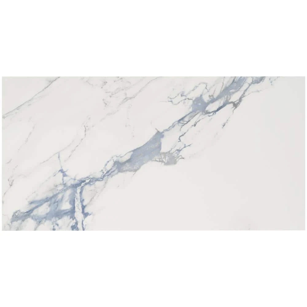 Calacatta Indigo 12 in. x 24 in. Polished Porcelain Floor and Wall Tile (6-Piece, 11.62 sq. ft./Case) by Ivy Hill Tile 5 Calacatta Indigo 12 in. x 24 in. Polished Porcelain Floor and Wall Tile (6-Piece, 11.62 sq. ft./Case) by Ivy Hill Tile - Image 3