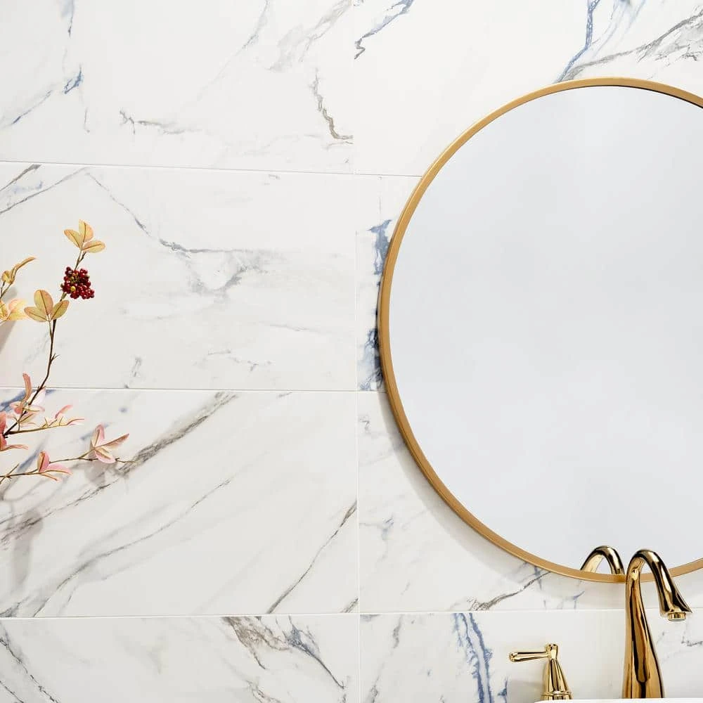 Calacatta Indigo 12 in. x 24 in. Matte Porcelain Floor and Wall Tile (6 pieces/11.62 sq. ft./Case) by Ivy Hill Tile 4 Calacatta Indigo 12 in. x 24 in. Matte Porcelain Floor and Wall Tile (6 pieces/11.62 sq. ft./Case) by Ivy Hill Tile - Image 2