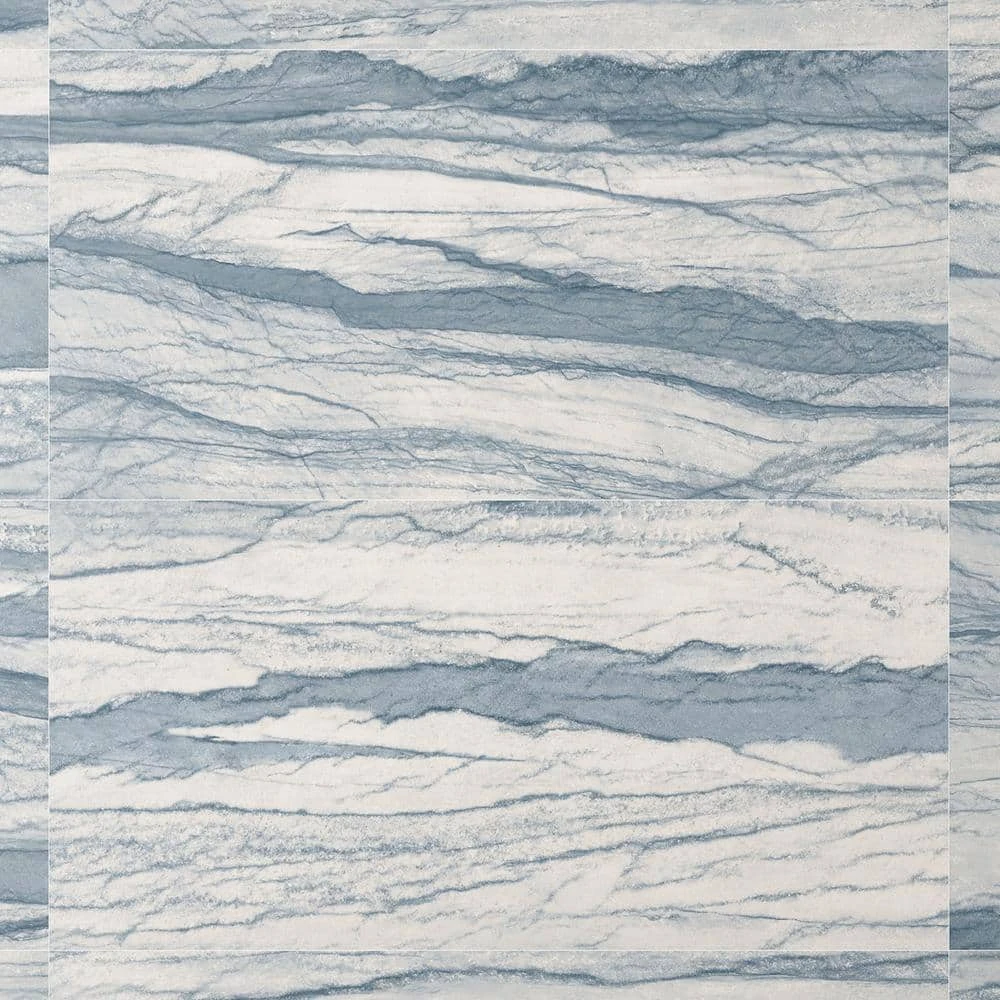 Macauba Indigo 23.62 in. x 47.24 in. Polished Porcelain Marble Look Floor and Wall Tile (15.49 sq. ft./Case) by Ivy Hill Tile 6 Macauba Indigo 23.62 in. x 47.24 in. Polished Porcelain Marble Look Floor and Wall Tile (15.49 sq. ft./Case) by Ivy Hill Tile - Image 4