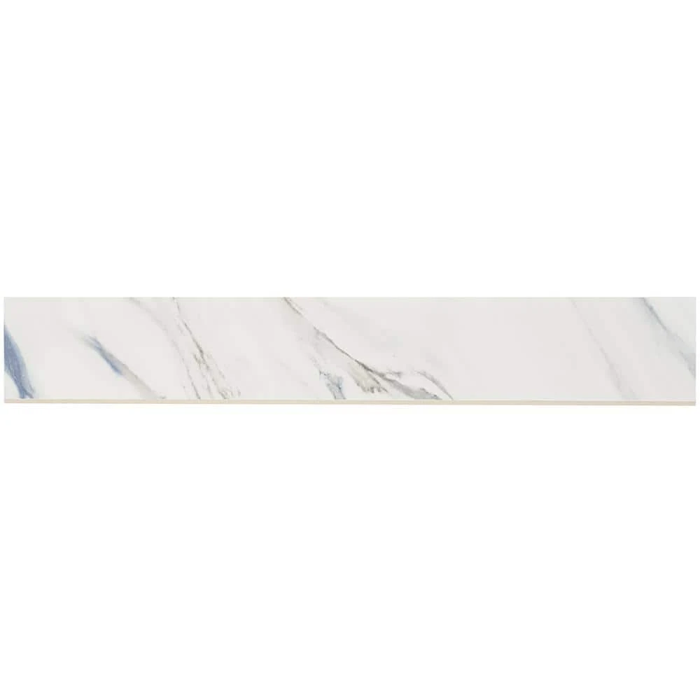 Calacatta Indigo 3 in. x 24 in. Matte Porcelain Floor and Wall Bullnose by Ivy Hill Tile 3 Calacatta Indigo 3 in. x 24 in. Matte Porcelain Floor and Wall Bullnose by Ivy Hill Tile