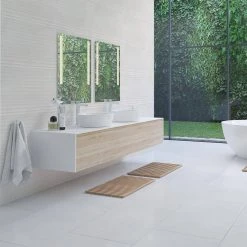 Ivory Lines 9.8 in. x 28.7 in. Matte Ceramic Wall Tile (15.71 sq. ft./Case) by Jeffrey Court 13 Ivory Lines 9.8 in. x 28.7 in. Matte Ceramic Wall Tile (15.71 sq. ft./Case) by Jeffrey Court -Tile Elegant Shop ivory jeffrey court ceramic tile 93028 77 1000