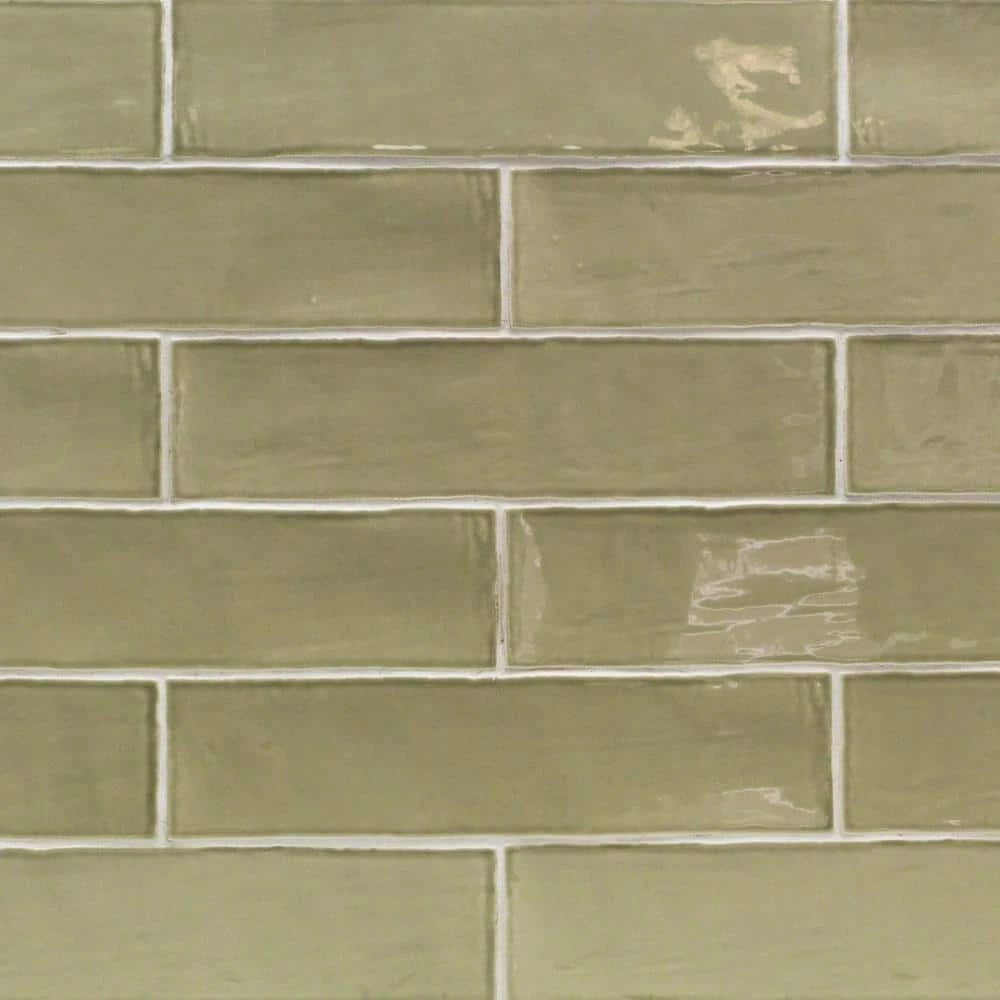 Catalina Kale 3 in. x 12 in. x 8 mm Polished Ceramic Subway Wall Tile (10.76 sq.ft./case) by Ivy Hill Tile 3 Catalina Kale 3 in. x 12 in. x 8 mm Polished Ceramic Subway Wall Tile (10.76 sq.ft./case) by Ivy Hill Tile
