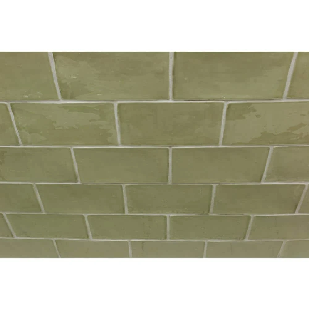 Catalina Kale 3 in. x 6 in. Polished Ceramic Subway Wall Tile (5.38 sq.ft./case) by Ivy Hill Tile 8 Catalina Kale 3 in. x 6 in. Polished Ceramic Subway Wall Tile (5.38 sq.ft./case) by Ivy Hill Tile - Image 6