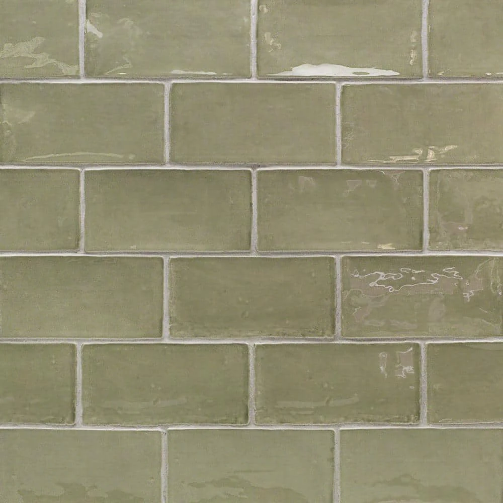 Catalina Kale 3 in. x 6 in. Polished Ceramic Subway Wall Tile (5.38 sq.ft./case) by Ivy Hill Tile 5 Catalina Kale 3 in. x 6 in. Polished Ceramic Subway Wall Tile (5.38 sq.ft./case) by Ivy Hill Tile - Image 3