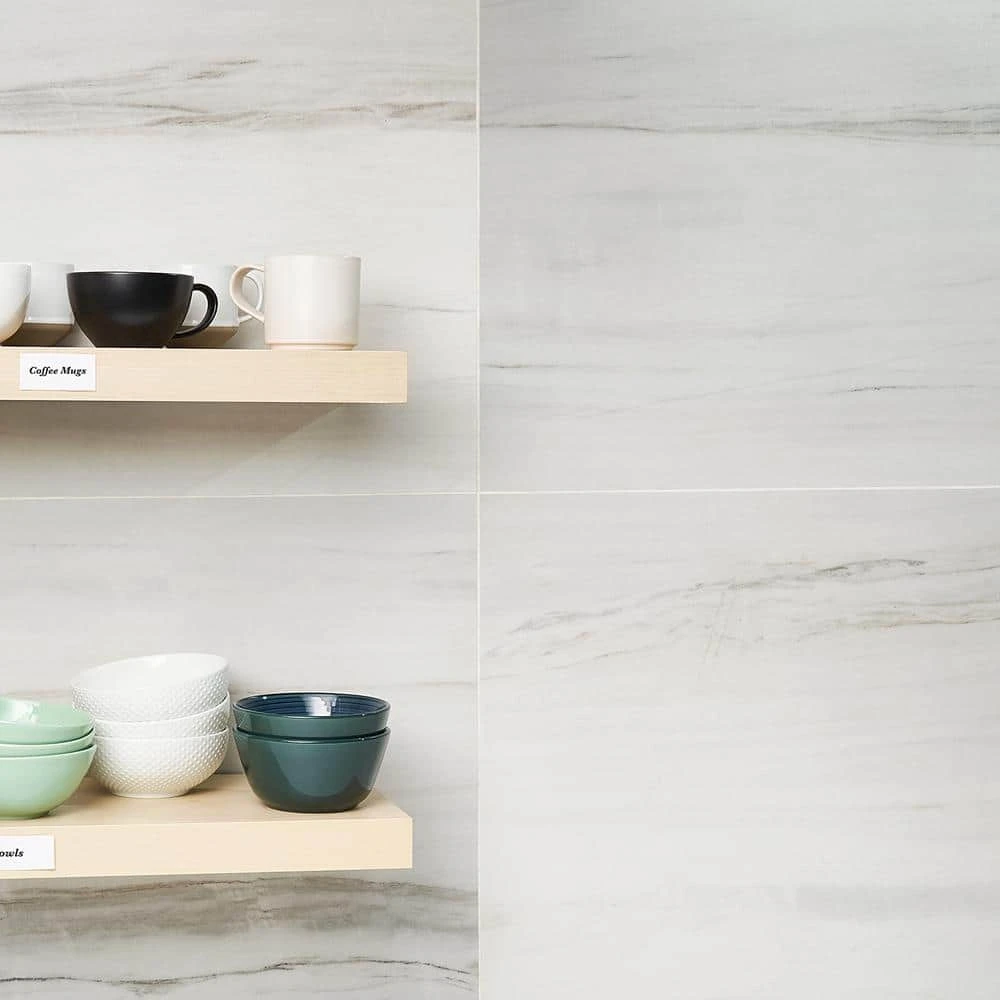 Essential Marble Lasa 24 in. x 48 in. Porcelain Floor and Wall Tile (15.49 sq. ft./Case) by Ivy Hill Tile 5 Essential Marble Lasa 24 in. x 48 in. Porcelain Floor and Wall Tile (15.49 sq. ft./Case) by Ivy Hill Tile - Image 3