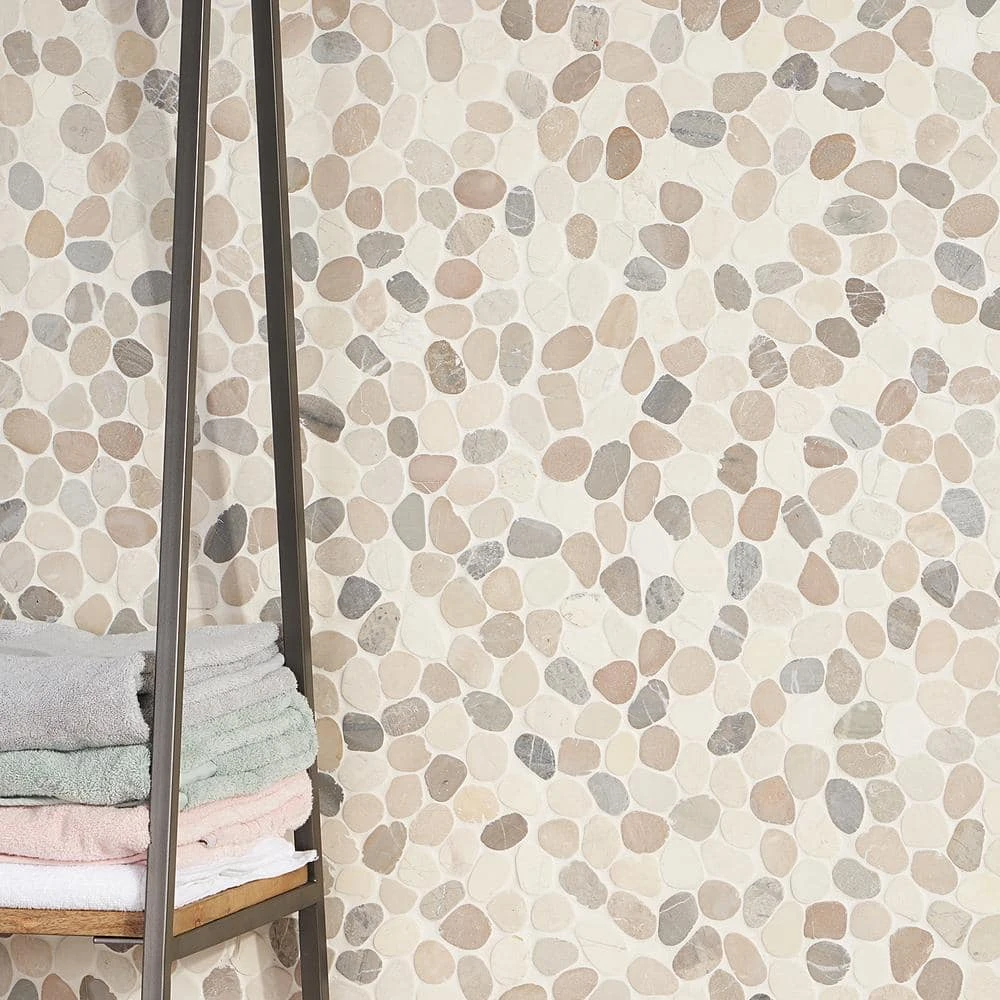 Countryside Sliced Round 11.81 in. x 11.81 in. Light Blend Floor and Wall Mosaic (0.97 sq. ft. / sheet) by Ivy Hill Tile 4 Countryside Sliced Round 11.81 in. x 11.81 in. Light Blend Floor and Wall Mosaic (0.97 sq. ft. / sheet) by Ivy Hill Tile - Image 2