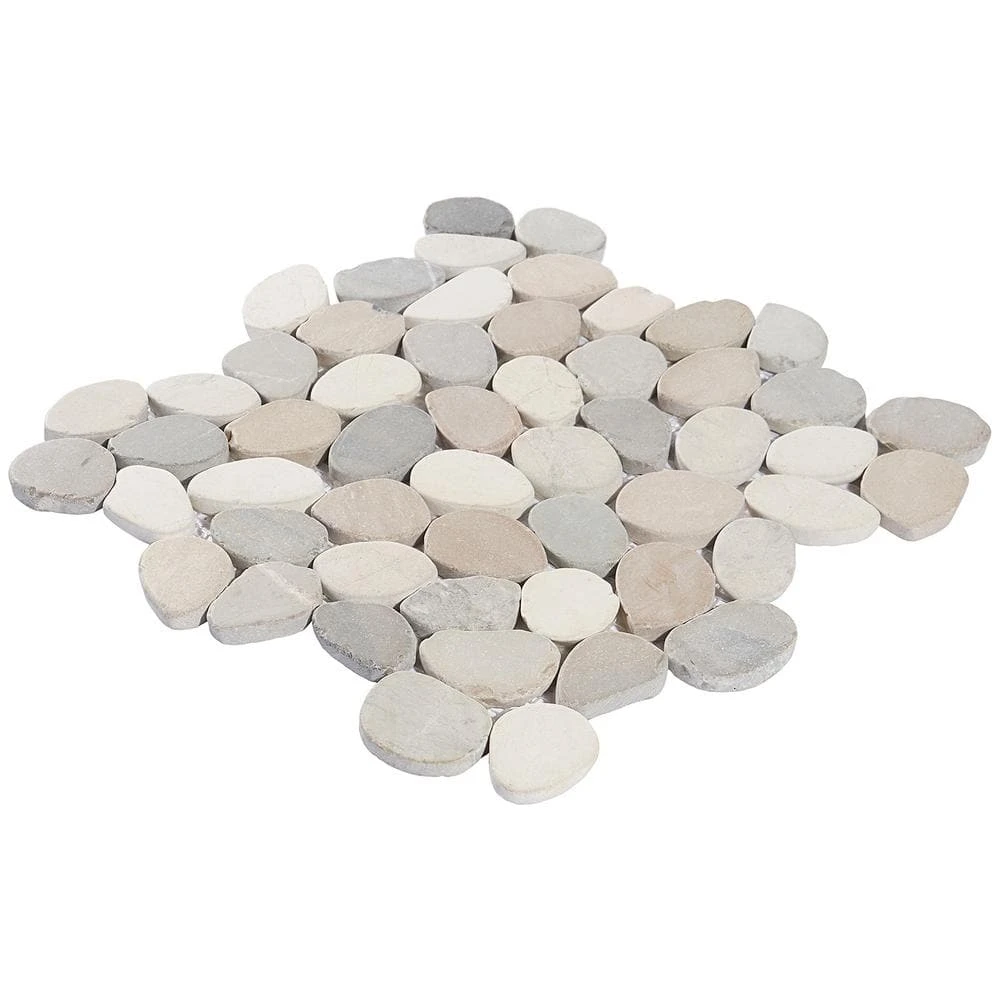 Countryside Sliced Round 11.81 in. x 11.81 in. Light Blend Floor and Wall Mosaic (0.97 sq. ft. / sheet) by Ivy Hill Tile 8 Countryside Sliced Round 11.81 in. x 11.81 in. Light Blend Floor and Wall Mosaic (0.97 sq. ft. / sheet) by Ivy Hill Tile - Image 6