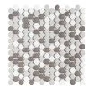 Carousel Gray 10.63 in. x 10.75 in. Penny Round Glossy Porcelain Wall and Floor Mosaic Tile (11.90 sq. ft./Case) by Jeffrey Court 1 Carousel Gray 10.63 in. x 10.75 in. Penny Round Glossy Porcelain Wall and Floor Mosaic Tile (11.90 sq. ft./Case) by Jeffrey Court -Tile Elegant Shop light gray jeffrey court mosaic tile 95999 64 1000