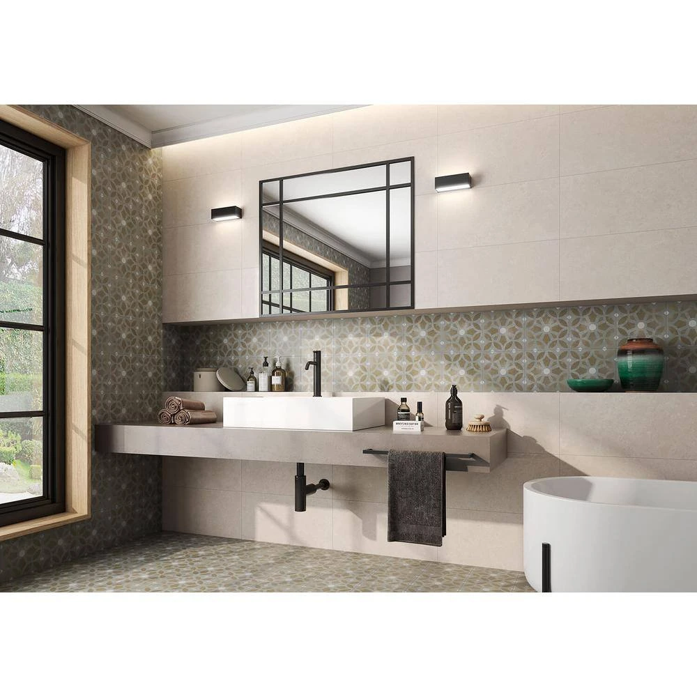 Anabella Louvre 9 in. x 9 in. x 11mm Matte Porcelain Floor and Wall Tile (10.76 sq. ft. / box) by Ivy Hill Tile 4 Anabella Louvre 9 in. x 9 in. x 11mm Matte Porcelain Floor and Wall Tile (10.76 sq. ft. / box) by Ivy Hill Tile - Image 2