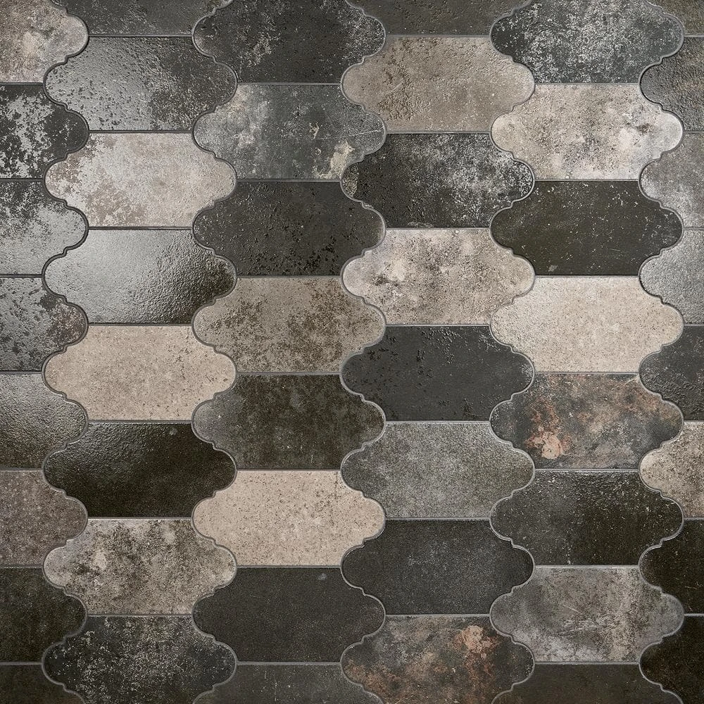 Merci Arabesque Magma 6.37 in. x 9.93 in. Matte Porcelain Floor and Wall Tile (8.71 sq. ft./Case) by Ivy Hill Tile 3 Merci Arabesque Magma 6.37 in. x 9.93 in. Matte Porcelain Floor and Wall Tile (8.71 sq. ft./Case) by Ivy Hill Tile