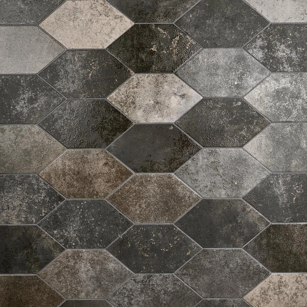 Merci Hex Magma 6.69 in. x 12.99 in. Matte Porcelain Floor and Wall Tile (8.39 sq. ft./Case) by Ivy Hill Tile 3 Merci Hex Magma 6.69 in. x 12.99 in. Matte Porcelain Floor and Wall Tile (8.39 sq. ft./Case) by Ivy Hill Tile