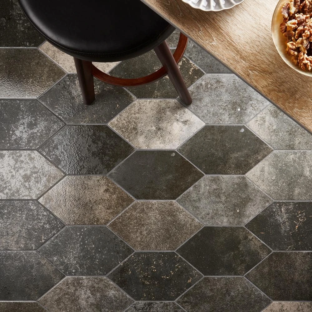 Merci Hex Magma 6.69 in. x 12.99 in. Matte Porcelain Floor and Wall Tile (8.39 sq. ft./Case) by Ivy Hill Tile 4 Merci Hex Magma 6.69 in. x 12.99 in. Matte Porcelain Floor and Wall Tile (8.39 sq. ft./Case) by Ivy Hill Tile - Image 2
