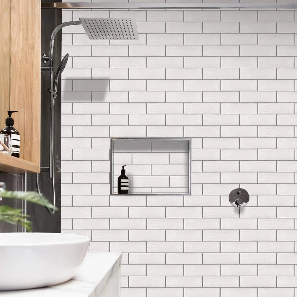 Crux Matte White 2.81 in. x 8.75 in. Matte Porcelain Subway Wall Tile (7.52 sq. ft./Case) by Ivy Hill Tile 10 Crux Matte White 2.81 in. x 8.75 in. Matte Porcelain Subway Wall Tile (7.52 sq. ft./Case) by Ivy Hill Tile - Image 8
