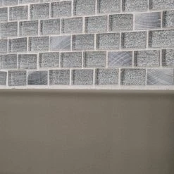 Crystal Ice Metallic 11.875 in. x 11.875 in. Interlocking Mixed Glass and Metal Mosaic Tile (9.79 sq. ft./Case) by Jeffrey Court 10 Crystal Ice Metallic 11.875 in. x 11.875 in. Interlocking Mixed Glass and Metal Mosaic Tile (9.79 sq. ft./Case) by Jeffrey Court -Tile Elegant Shop metallic jeffrey court glass tile 99350 a0 1000