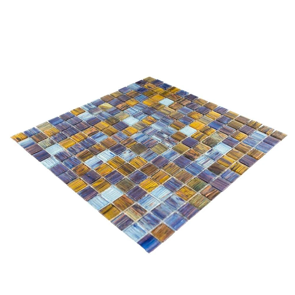 Vineyard Blue 11.875 in. x 11.875 in. Glossy Glass Mosaic Tile (19.58 sq. ft./Case) by Jeffrey Court 5 Vineyard Blue 11.875 in. x 11.875 in. Glossy Glass Mosaic Tile (19.58 sq. ft./Case) by Jeffrey Court - Image 3