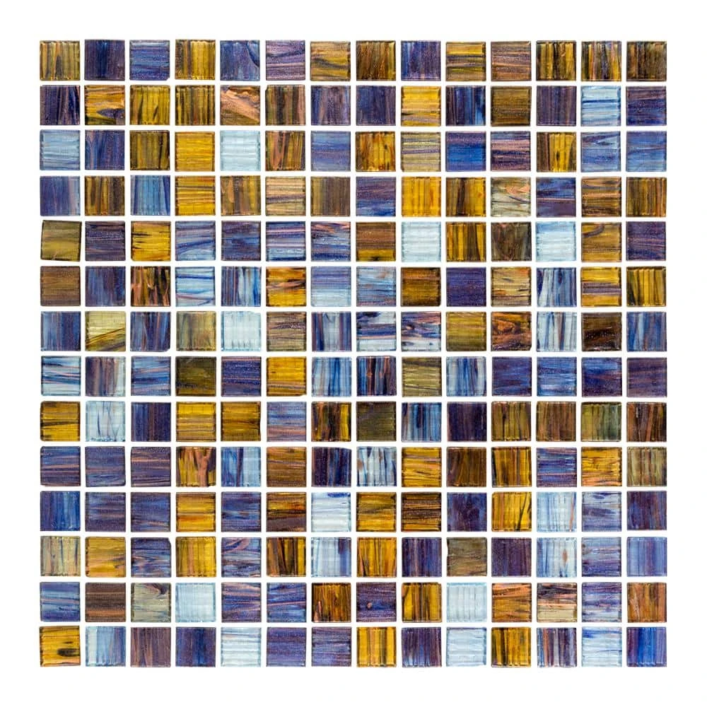 Vineyard Blue 11.875 in. x 11.875 in. Glossy Glass Mosaic Tile (19.58 sq. ft./Case) by Jeffrey Court 3 Vineyard Blue 11.875 in. x 11.875 in. Glossy Glass Mosaic Tile (19.58 sq. ft./Case) by Jeffrey Court