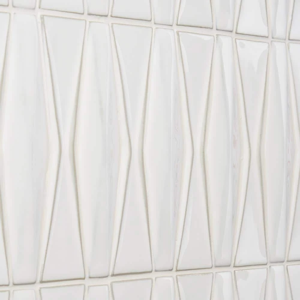 Delphi Harlequin Natural White 13 in. x 16 in. Polished Ceramic Mosaic Tile (1.41 sq. ft./Sheet) by Ivy Hill Tile 6 Delphi Harlequin Natural White 13 in. x 16 in. Polished Ceramic Mosaic Tile (1.41 sq. ft./Sheet) by Ivy Hill Tile - Image 4