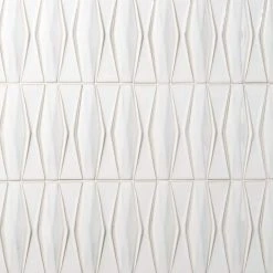 Delphi Harlequin Natural White 13 in. x 16 in. Polished Ceramic Mosaic Tile (1.41 sq. ft./Sheet) by Ivy Hill Tile