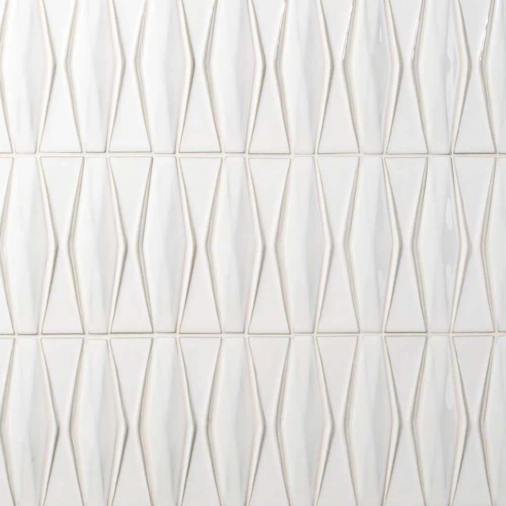 Delphi Harlequin Natural White 13 in. x 16 in. Polished Ceramic Mosaic Tile (1.41 sq. ft./Sheet) by Ivy Hill Tile 3 Delphi Harlequin Natural White 13 in. x 16 in. Polished Ceramic Mosaic Tile (1.41 sq. ft./Sheet) by Ivy Hill Tile
