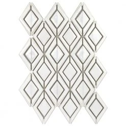 Delphi Jewel Natural White 12 in. x 16 in. Polished Ceramic Mosaic Tile (1.19 sq. ft./Sheet) by Ivy Hill Tile 12 Delphi Jewel Natural White 12 in. x 16 in. Polished Ceramic Mosaic Tile (1.19 sq. ft./Sheet) by Ivy Hill Tile -Tile Elegant Shop natural white ivy hill tile ceramic tile ext3rd100359 1f 1000