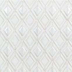 Delphi Jewel Natural White 12 in. x 16 in. Polished Ceramic Mosaic Tile (1.19 sq. ft./Sheet) by Ivy Hill Tile