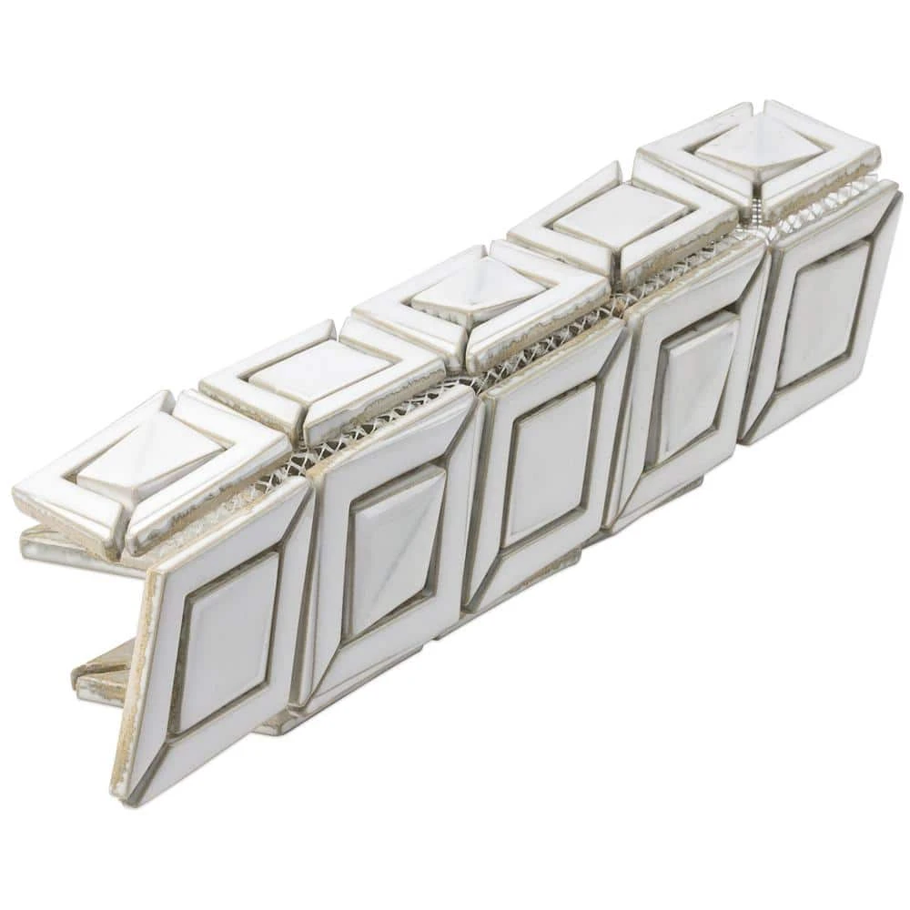 Delphi Jewel Natural White 12 in. x 16 in. Polished Ceramic Mosaic Tile (1.19 sq. ft./Sheet) by Ivy Hill Tile 9 Delphi Jewel Natural White 12 in. x 16 in. Polished Ceramic Mosaic Tile (1.19 sq. ft./Sheet) by Ivy Hill Tile - Image 7